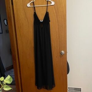 SHEER Elegant Black Maxi Dress